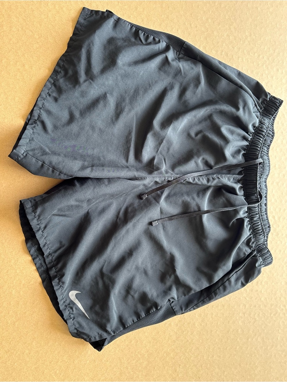 Nike Women's Black Athletic Shorts with Drawstring and Swoosh